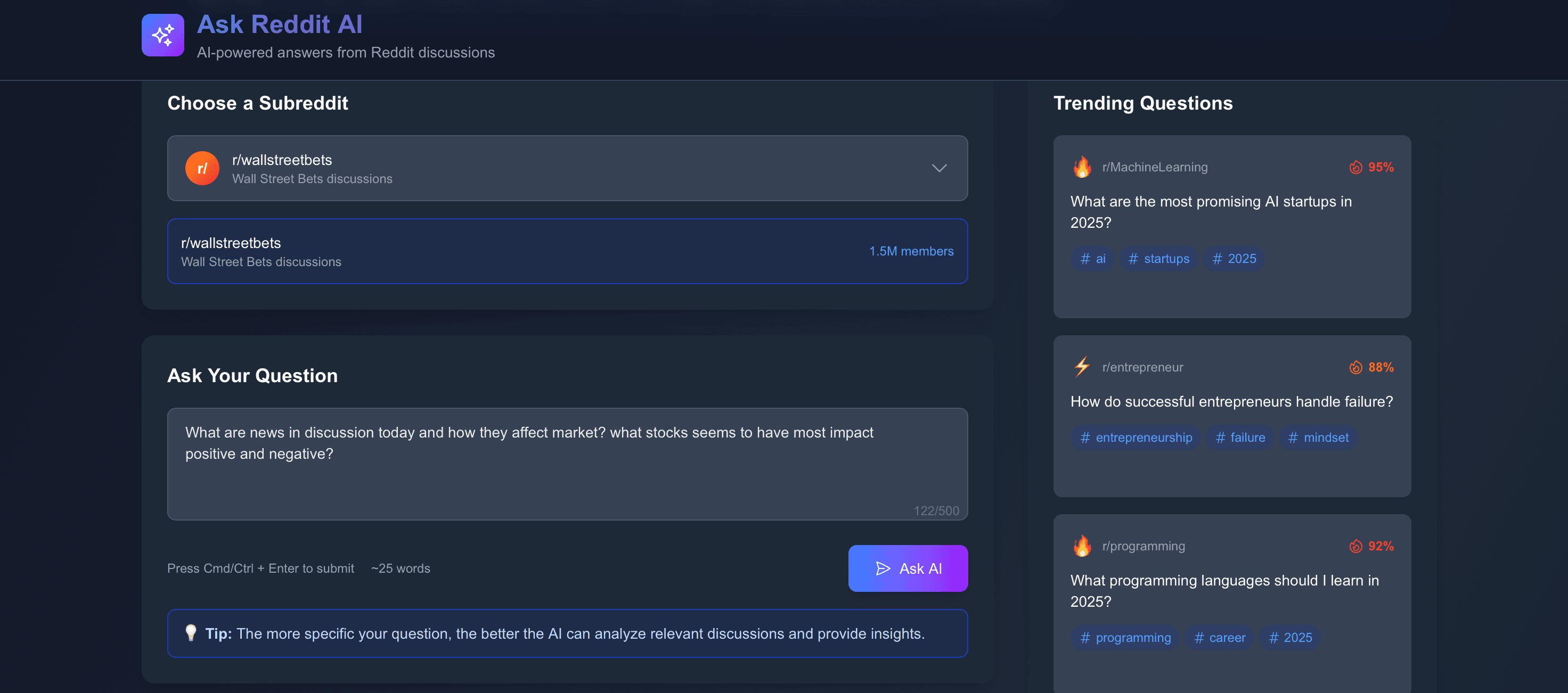 Ask Reddit AI